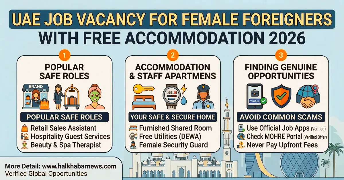 UAE Job Vacancy for Female Foreigners with Free Accommodation