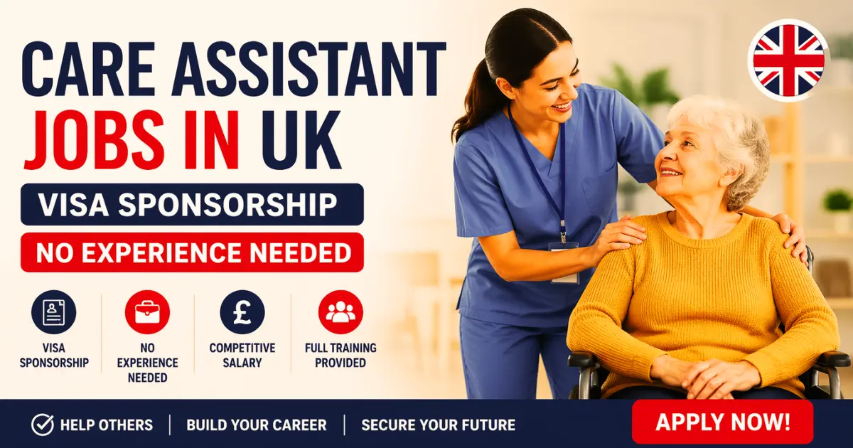 Care Assistant Jobs in UK Visa Sponsorship 2026 | No Experience Needed