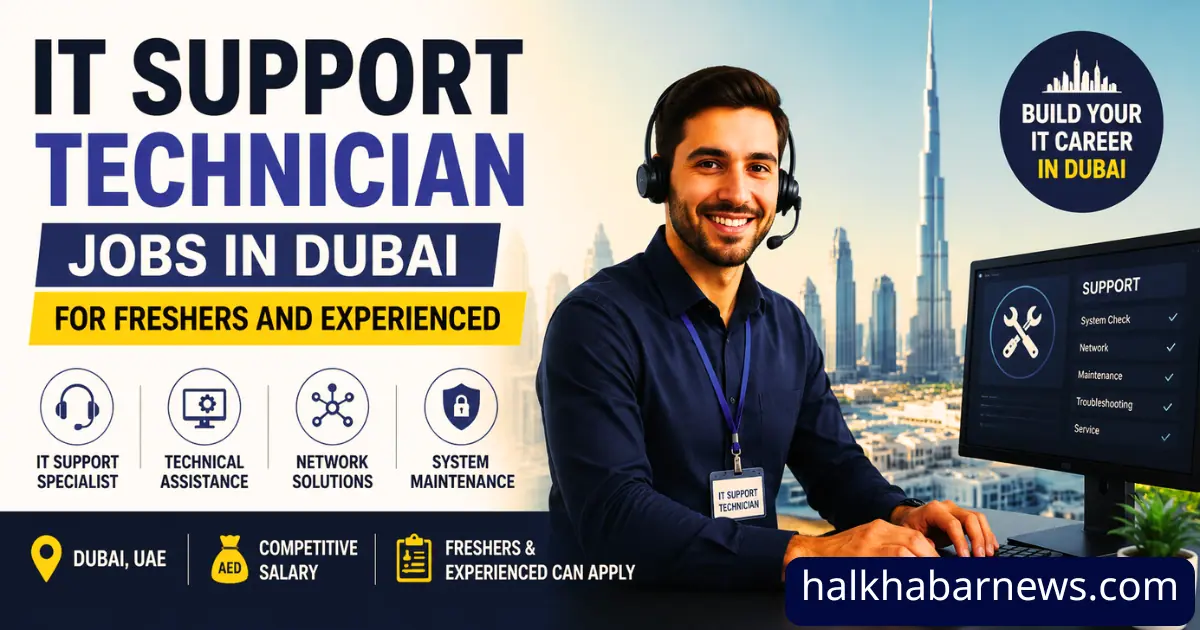 IT Support Technician Jobs in Dubai for Freshers and Experienced